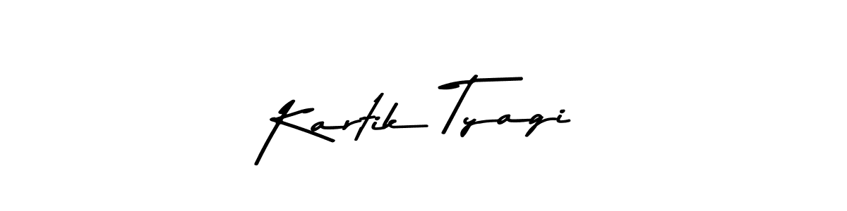 Create a beautiful signature design for name Kartik Tyagi. With this signature (Asem Kandis PERSONAL USE) fonts, you can make a handwritten signature for free. Kartik Tyagi signature style 9 images and pictures png