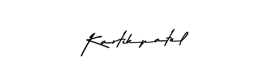 Use a signature maker to create a handwritten signature online. With this signature software, you can design (Asem Kandis PERSONAL USE) your own signature for name Kartikpatel. Kartikpatel signature style 9 images and pictures png