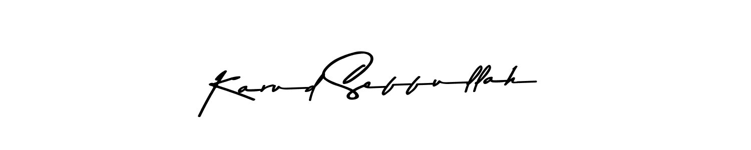 How to make Karud Seffullah name signature. Use Asem Kandis PERSONAL USE style for creating short signs online. This is the latest handwritten sign. Karud Seffullah signature style 9 images and pictures png