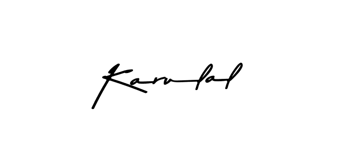 Create a beautiful signature design for name Karulal. With this signature (Asem Kandis PERSONAL USE) fonts, you can make a handwritten signature for free. Karulal signature style 9 images and pictures png