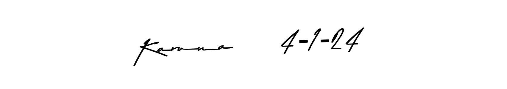 You can use this online signature creator to create a handwritten signature for the name Karuna     4-1-24. This is the best online autograph maker. Karuna     4-1-24 signature style 9 images and pictures png