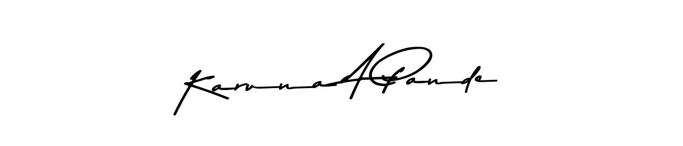 Make a short Karuna A Pande signature style. Manage your documents anywhere anytime using Asem Kandis PERSONAL USE. Create and add eSignatures, submit forms, share and send files easily. Karuna A Pande signature style 9 images and pictures png