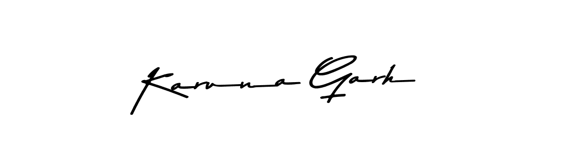 Create a beautiful signature design for name Karuna Garh. With this signature (Asem Kandis PERSONAL USE) fonts, you can make a handwritten signature for free. Karuna Garh signature style 9 images and pictures png