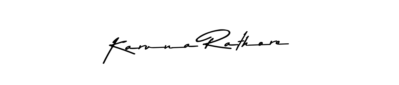 Create a beautiful signature design for name Karuna Rathore. With this signature (Asem Kandis PERSONAL USE) fonts, you can make a handwritten signature for free. Karuna Rathore signature style 9 images and pictures png
