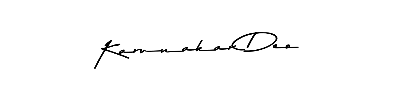 Design your own signature with our free online signature maker. With this signature software, you can create a handwritten (Asem Kandis PERSONAL USE) signature for name Karunakar Deo. Karunakar Deo signature style 9 images and pictures png