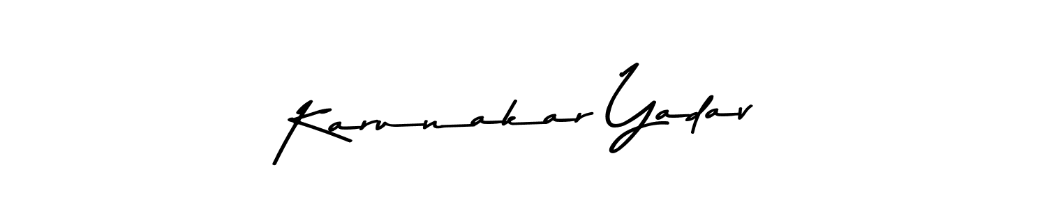 Design your own signature with our free online signature maker. With this signature software, you can create a handwritten (Asem Kandis PERSONAL USE) signature for name Karunakar Yadav. Karunakar Yadav signature style 9 images and pictures png