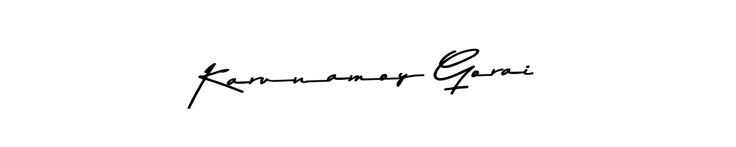 You should practise on your own different ways (Asem Kandis PERSONAL USE) to write your name (Karunamoy Gorai) in signature. don't let someone else do it for you. Karunamoy Gorai signature style 9 images and pictures png