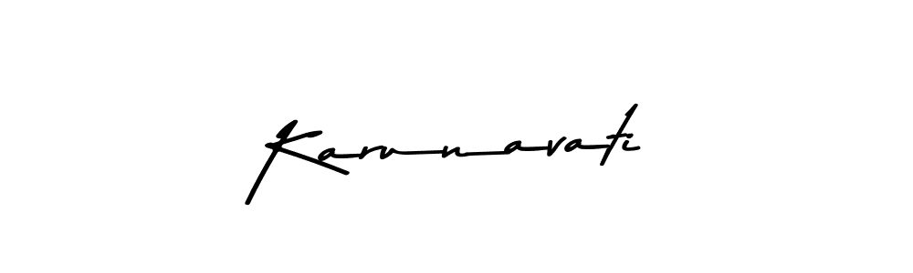 Design your own signature with our free online signature maker. With this signature software, you can create a handwritten (Asem Kandis PERSONAL USE) signature for name Karunavati. Karunavati signature style 9 images and pictures png