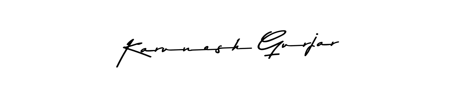 Create a beautiful signature design for name Karunesh Gurjar. With this signature (Asem Kandis PERSONAL USE) fonts, you can make a handwritten signature for free. Karunesh Gurjar signature style 9 images and pictures png
