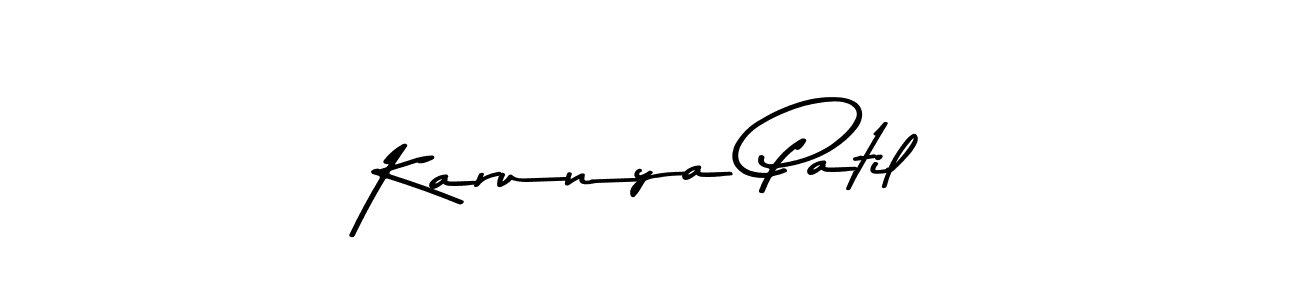 Asem Kandis PERSONAL USE is a professional signature style that is perfect for those who want to add a touch of class to their signature. It is also a great choice for those who want to make their signature more unique. Get Karunya Patil name to fancy signature for free. Karunya Patil signature style 9 images and pictures png