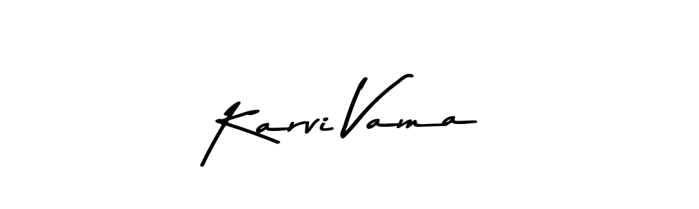 How to make Karvi Vama name signature. Use Asem Kandis PERSONAL USE style for creating short signs online. This is the latest handwritten sign. Karvi Vama signature style 9 images and pictures png