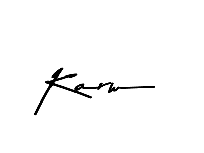 Design your own signature with our free online signature maker. With this signature software, you can create a handwritten (Asem Kandis PERSONAL USE) signature for name Karw. Karw signature style 9 images and pictures png
