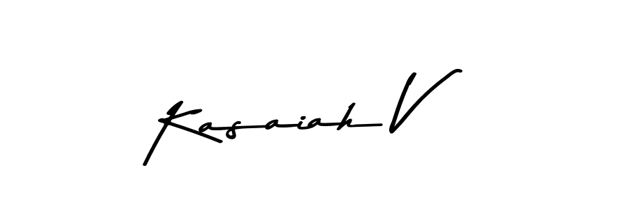 How to make Kasaiah V name signature. Use Asem Kandis PERSONAL USE style for creating short signs online. This is the latest handwritten sign. Kasaiah V signature style 9 images and pictures png