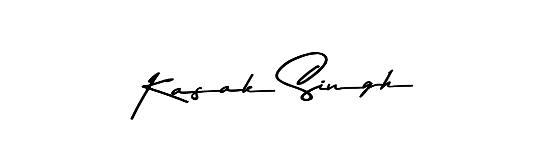 Create a beautiful signature design for name Kasak Singh. With this signature (Asem Kandis PERSONAL USE) fonts, you can make a handwritten signature for free. Kasak Singh signature style 9 images and pictures png