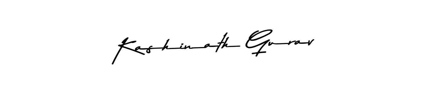 How to make Kashinath Gurav name signature. Use Asem Kandis PERSONAL USE style for creating short signs online. This is the latest handwritten sign. Kashinath Gurav signature style 9 images and pictures png