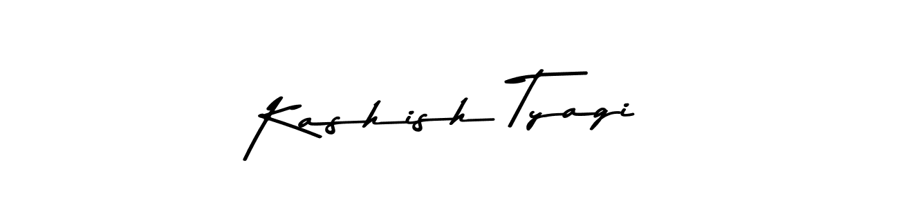 How to make Kashish Tyagi name signature. Use Asem Kandis PERSONAL USE style for creating short signs online. This is the latest handwritten sign. Kashish Tyagi signature style 9 images and pictures png