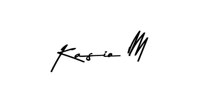 How to make Kasio M name signature. Use Asem Kandis PERSONAL USE style for creating short signs online. This is the latest handwritten sign. Kasio M signature style 9 images and pictures png