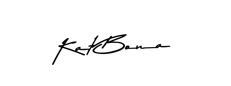 How to make Kat Bona name signature. Use Asem Kandis PERSONAL USE style for creating short signs online. This is the latest handwritten sign. Kat Bona signature style 9 images and pictures png