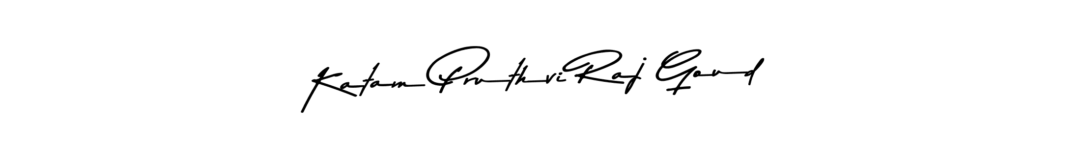 Create a beautiful signature design for name Katam Pruthvi Raj Goud. With this signature (Asem Kandis PERSONAL USE) fonts, you can make a handwritten signature for free. Katam Pruthvi Raj Goud signature style 9 images and pictures png