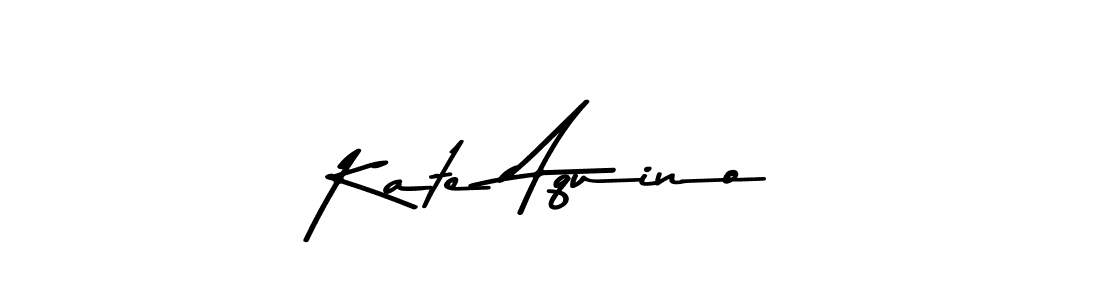 How to make Kate Aquino name signature. Use Asem Kandis PERSONAL USE style for creating short signs online. This is the latest handwritten sign. Kate Aquino signature style 9 images and pictures png