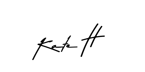 Use a signature maker to create a handwritten signature online. With this signature software, you can design (Asem Kandis PERSONAL USE) your own signature for name Kate H. Kate H signature style 9 images and pictures png