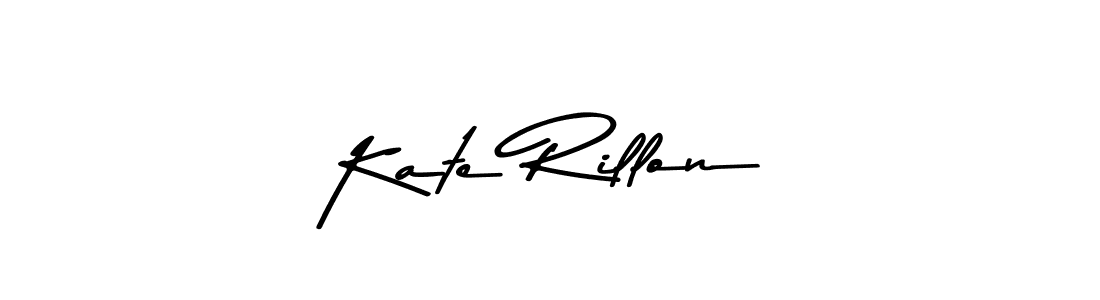 How to make Kate Rillon name signature. Use Asem Kandis PERSONAL USE style for creating short signs online. This is the latest handwritten sign. Kate Rillon signature style 9 images and pictures png