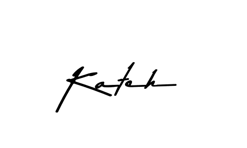 Make a beautiful signature design for name Kateh. With this signature (Asem Kandis PERSONAL USE) style, you can create a handwritten signature for free. Kateh signature style 9 images and pictures png