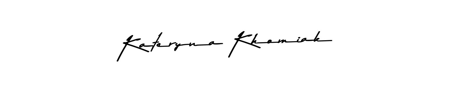 Asem Kandis PERSONAL USE is a professional signature style that is perfect for those who want to add a touch of class to their signature. It is also a great choice for those who want to make their signature more unique. Get Kateryna Khomiak name to fancy signature for free. Kateryna Khomiak signature style 9 images and pictures png