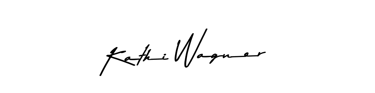 You should practise on your own different ways (Asem Kandis PERSONAL USE) to write your name (Kathi Wagner) in signature. don't let someone else do it for you. Kathi Wagner signature style 9 images and pictures png
