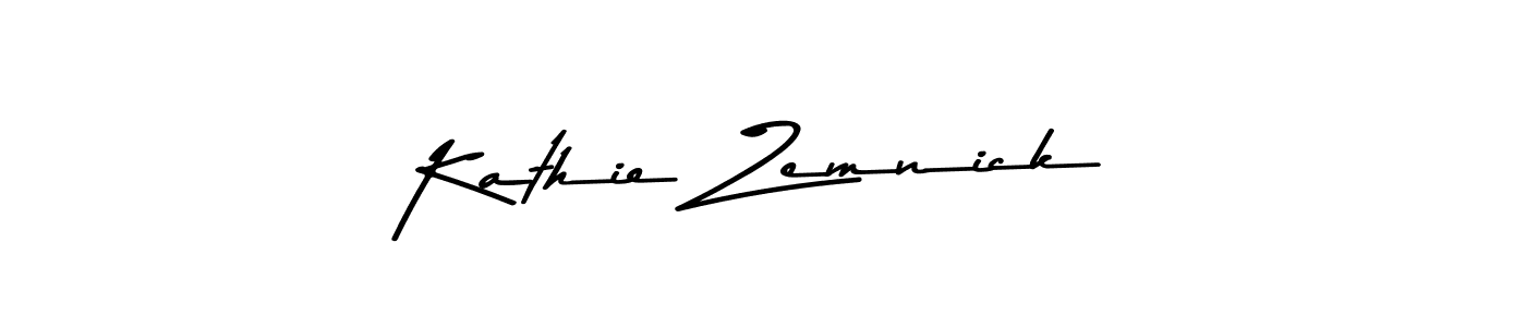 How to make Kathie Zemnick name signature. Use Asem Kandis PERSONAL USE style for creating short signs online. This is the latest handwritten sign. Kathie Zemnick signature style 9 images and pictures png