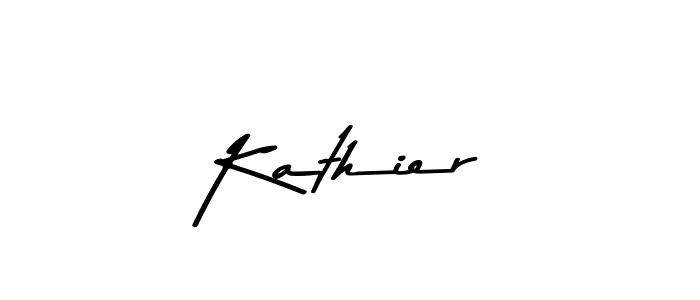 You should practise on your own different ways (Asem Kandis PERSONAL USE) to write your name (Kathier) in signature. don't let someone else do it for you. Kathier signature style 9 images and pictures png