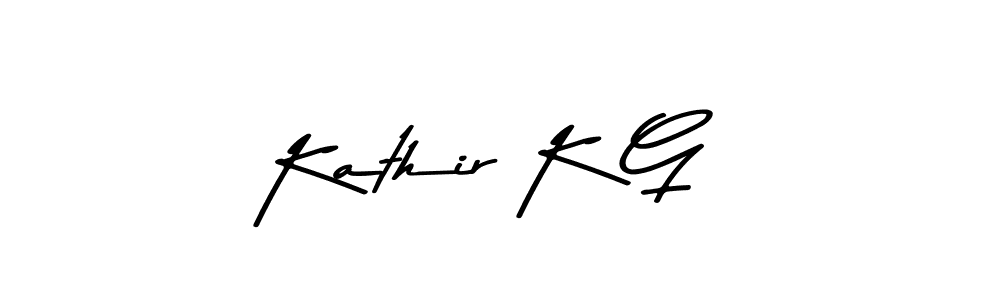 The best way (Asem Kandis PERSONAL USE) to make a short signature is to pick only two or three words in your name. The name Kathir K G include a total of six letters. For converting this name. Kathir K G signature style 9 images and pictures png