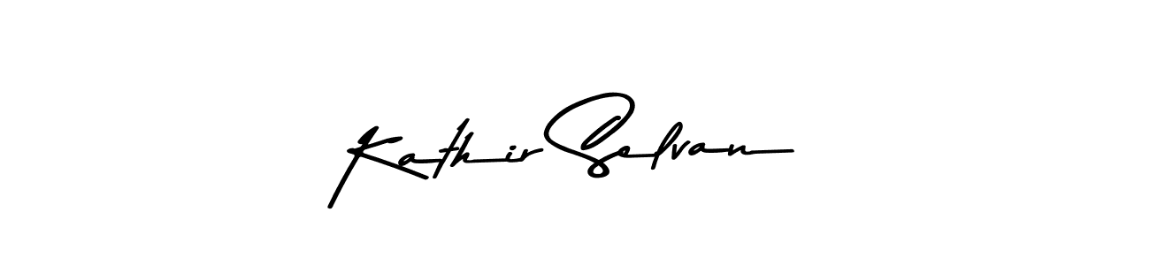 Use a signature maker to create a handwritten signature online. With this signature software, you can design (Asem Kandis PERSONAL USE) your own signature for name Kathir Selvan. Kathir Selvan signature style 9 images and pictures png