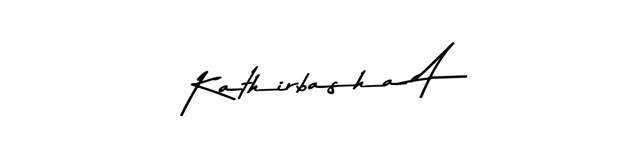 The best way (Asem Kandis PERSONAL USE) to make a short signature is to pick only two or three words in your name. The name Kathirbasha A include a total of six letters. For converting this name. Kathirbasha A signature style 9 images and pictures png