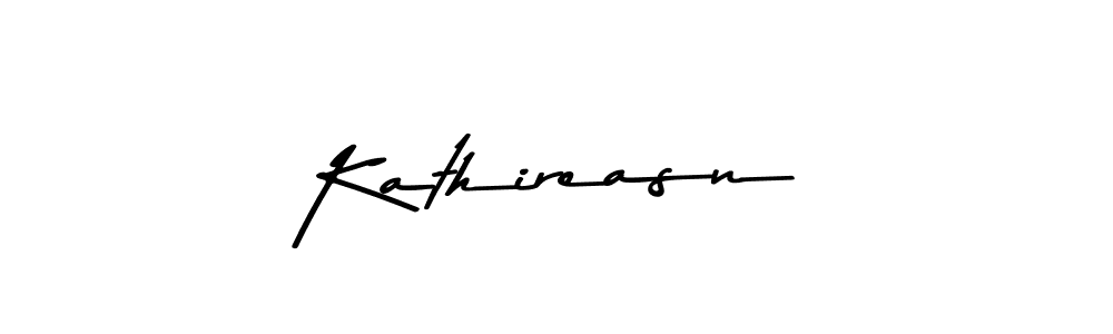 Use a signature maker to create a handwritten signature online. With this signature software, you can design (Asem Kandis PERSONAL USE) your own signature for name Kathireasn. Kathireasn signature style 9 images and pictures png