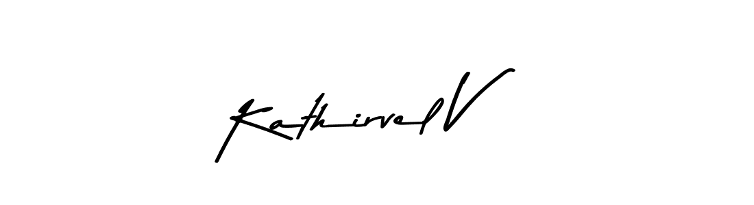 How to make Kathirvel V signature? Asem Kandis PERSONAL USE is a professional autograph style. Create handwritten signature for Kathirvel V name. Kathirvel V signature style 9 images and pictures png