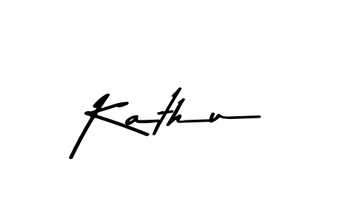 Use a signature maker to create a handwritten signature online. With this signature software, you can design (Asem Kandis PERSONAL USE) your own signature for name Kathu. Kathu signature style 9 images and pictures png