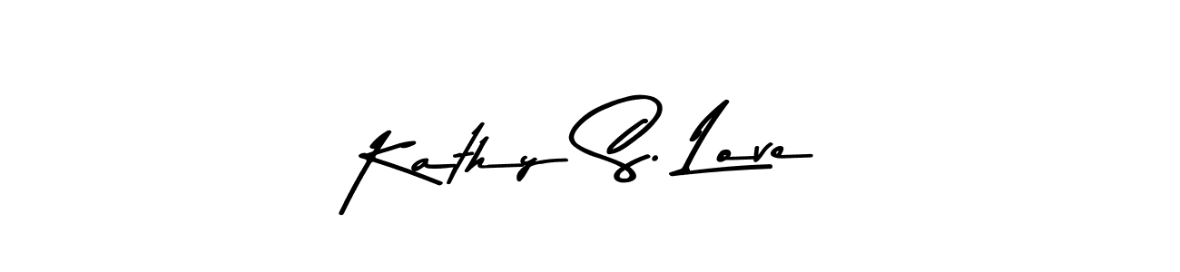 How to make Kathy S. Love name signature. Use Asem Kandis PERSONAL USE style for creating short signs online. This is the latest handwritten sign. Kathy S. Love signature style 9 images and pictures png