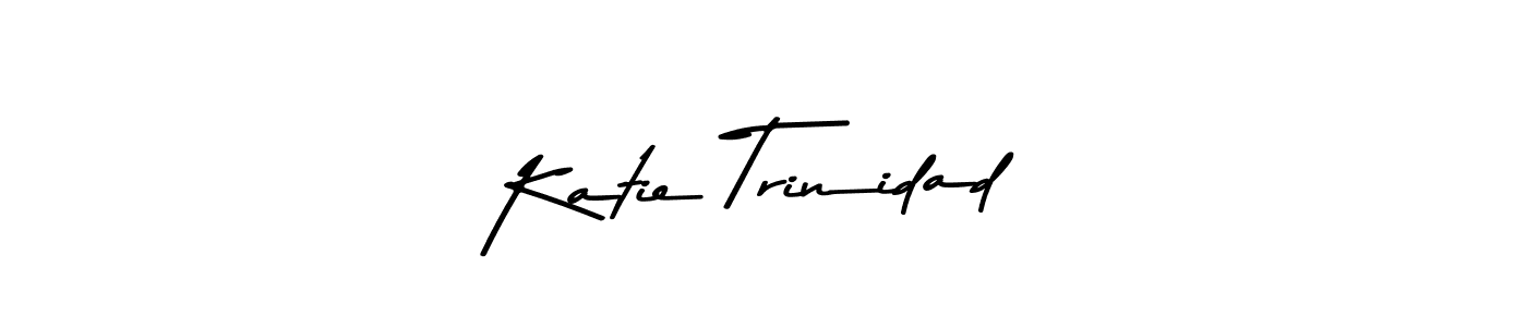 The best way (Asem Kandis PERSONAL USE) to make a short signature is to pick only two or three words in your name. The name Katie Trinidad include a total of six letters. For converting this name. Katie Trinidad signature style 9 images and pictures png