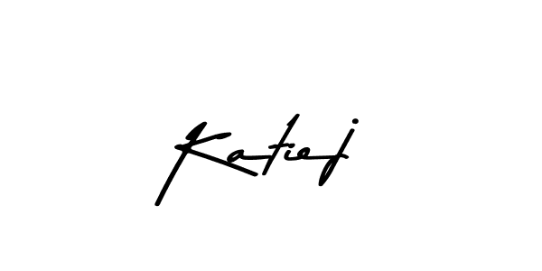 Design your own signature with our free online signature maker. With this signature software, you can create a handwritten (Asem Kandis PERSONAL USE) signature for name Katiej. Katiej signature style 9 images and pictures png