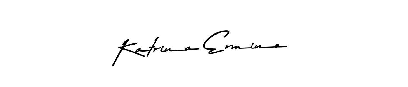 This is the best signature style for the Katrina Ermino name. Also you like these signature font (Asem Kandis PERSONAL USE). Mix name signature. Katrina Ermino signature style 9 images and pictures png