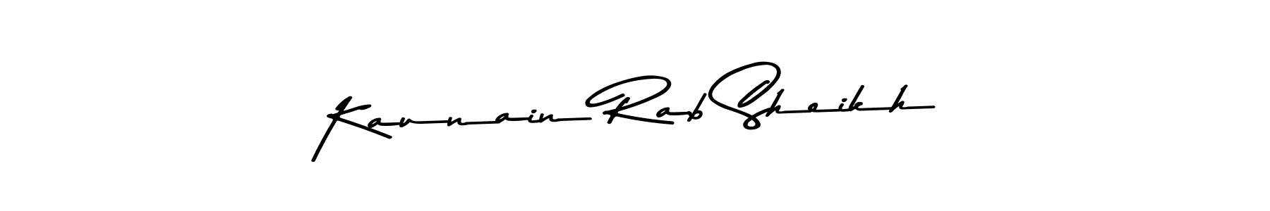 Make a beautiful signature design for name Kaunain Rab Sheikh. With this signature (Asem Kandis PERSONAL USE) style, you can create a handwritten signature for free. Kaunain Rab Sheikh signature style 9 images and pictures png
