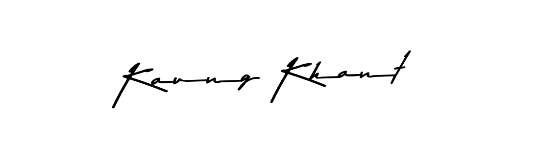 Create a beautiful signature design for name Kaung Khant. With this signature (Asem Kandis PERSONAL USE) fonts, you can make a handwritten signature for free. Kaung Khant signature style 9 images and pictures png