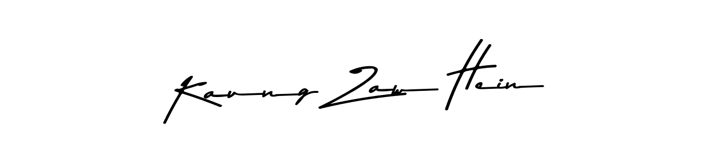 This is the best signature style for the Kaung Zaw Hein name. Also you like these signature font (Asem Kandis PERSONAL USE). Mix name signature. Kaung Zaw Hein signature style 9 images and pictures png