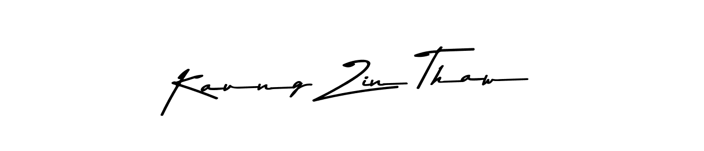 Design your own signature with our free online signature maker. With this signature software, you can create a handwritten (Asem Kandis PERSONAL USE) signature for name Kaung Zin Thaw. Kaung Zin Thaw signature style 9 images and pictures png