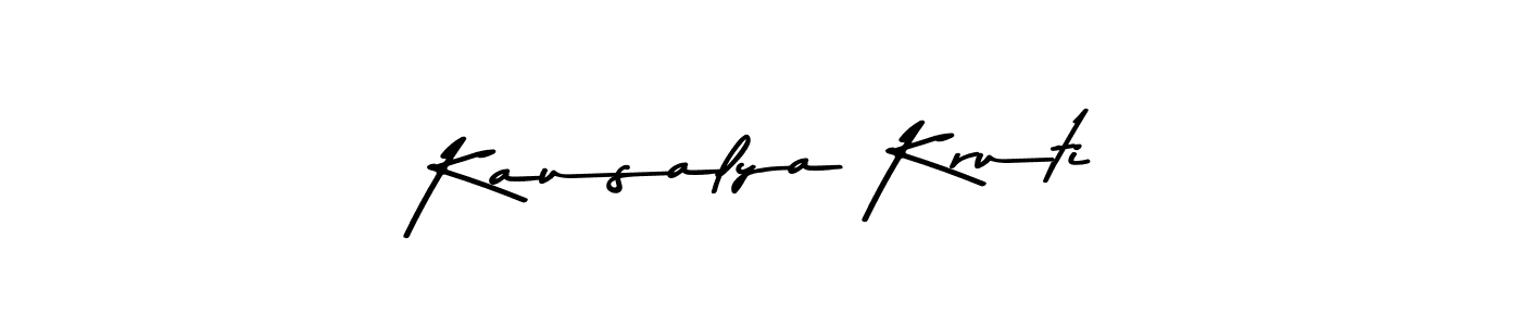 How to make Kausalya Kruti name signature. Use Asem Kandis PERSONAL USE style for creating short signs online. This is the latest handwritten sign. Kausalya Kruti signature style 9 images and pictures png