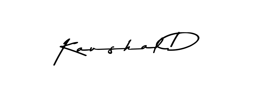 Make a beautiful signature design for name Kaushal D. With this signature (Asem Kandis PERSONAL USE) style, you can create a handwritten signature for free. Kaushal D signature style 9 images and pictures png