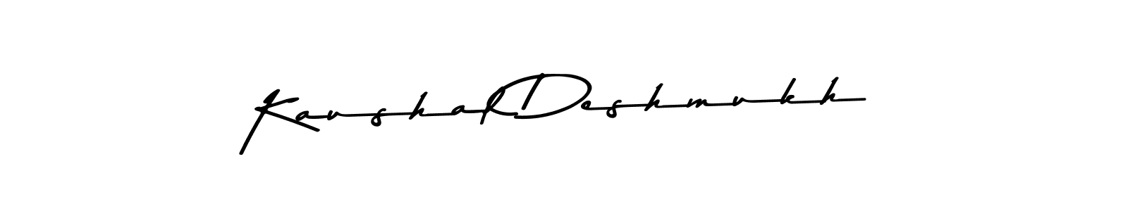 How to make Kaushal Deshmukh name signature. Use Asem Kandis PERSONAL USE style for creating short signs online. This is the latest handwritten sign. Kaushal Deshmukh signature style 9 images and pictures png