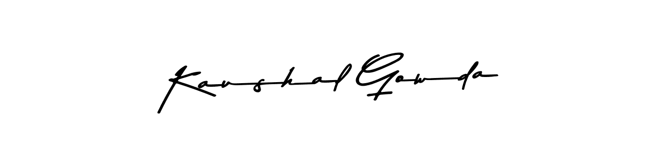 Create a beautiful signature design for name Kaushal Gowda. With this signature (Asem Kandis PERSONAL USE) fonts, you can make a handwritten signature for free. Kaushal Gowda signature style 9 images and pictures png
