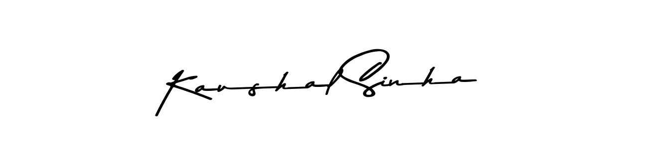 Create a beautiful signature design for name Kaushal Sinha. With this signature (Asem Kandis PERSONAL USE) fonts, you can make a handwritten signature for free. Kaushal Sinha signature style 9 images and pictures png